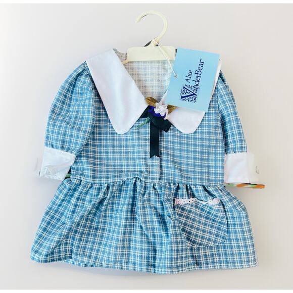 Vintage Alice VanderBear Outfit Dress NWT 18” Bear Blue 1982 N American Bear Co - Picture 1 of 5